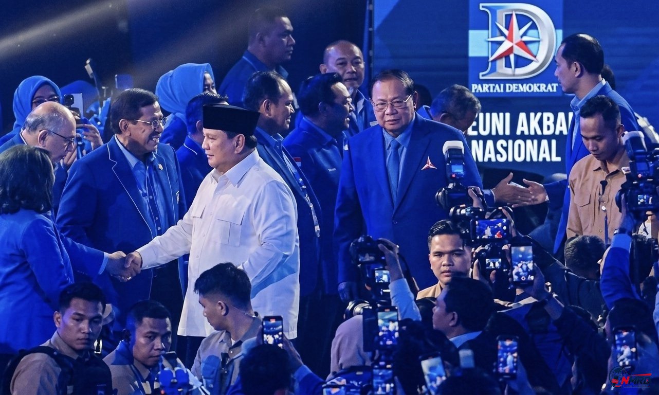 Indonesia Arena Bergemuruh, Prabowo-Gibran Disambut Yel-Yel Saat Hadiri HUT ke-25 Demokrat